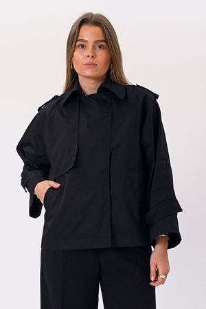 Trench court Elara - Noir