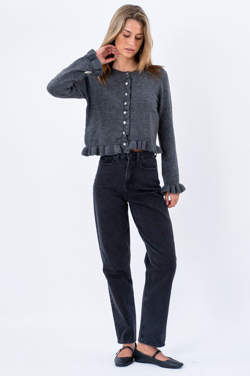 Cardigan Flora - Gris