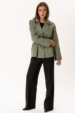 Sia Short Trenchcoat - Khaki