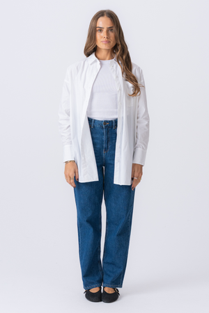 Chemise surdimensionnée - blanc