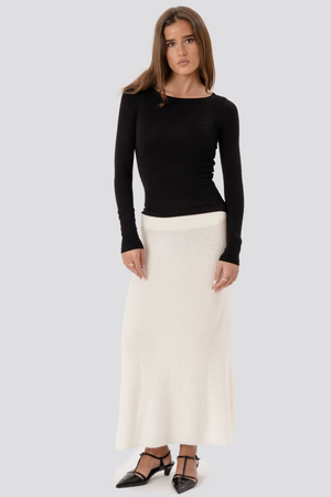Jupe en tricot Nova - Blanc