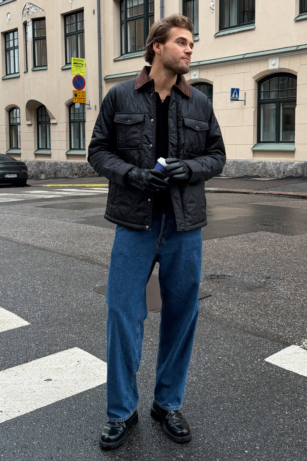 Jeans en ajustement détendu - denim bleu foncé