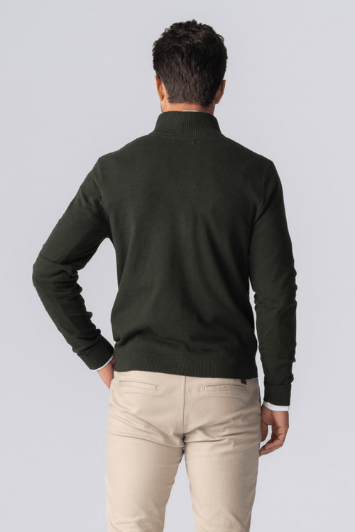 Cardigan zippé à pullover - Armée