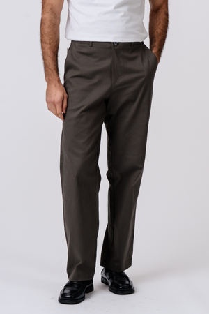 Straight Cotton Chino - Olive