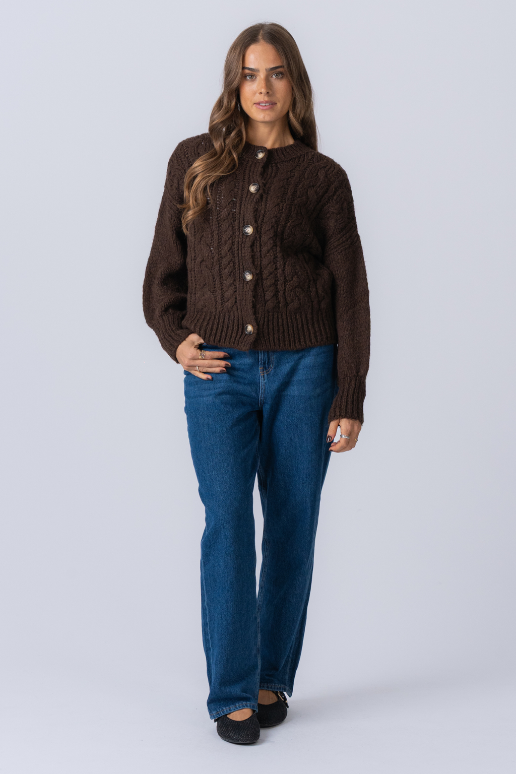 Tricot Botton - Marron