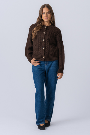 Tricot Botton - Marron