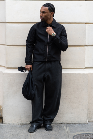 Veste courte zippée - Noir