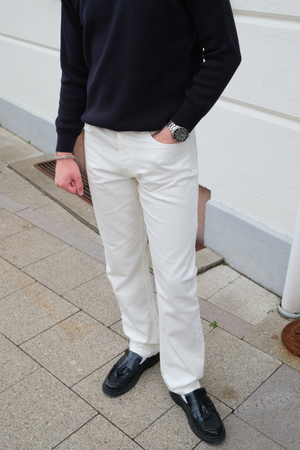 Jeans en ajustement détendu - denim blanc
