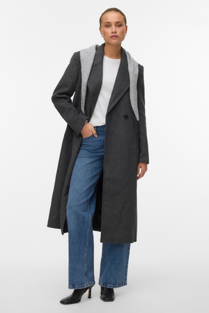 Garner Long Coat - Melange gris moyen