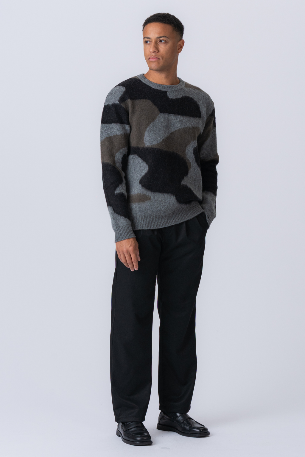 Sebastian Crew Neck Trime - Castlerock Mela