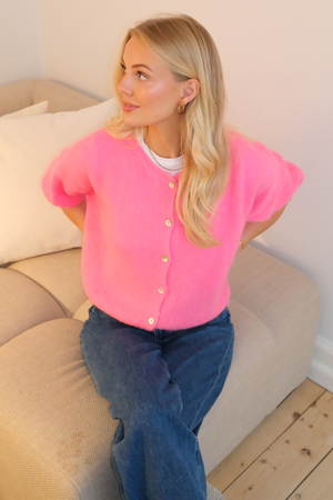 Mary Short Sleeved Knit - Baby Pink