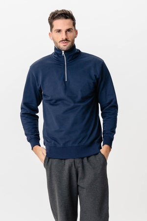 Sweatshirt Half Zip - Navy