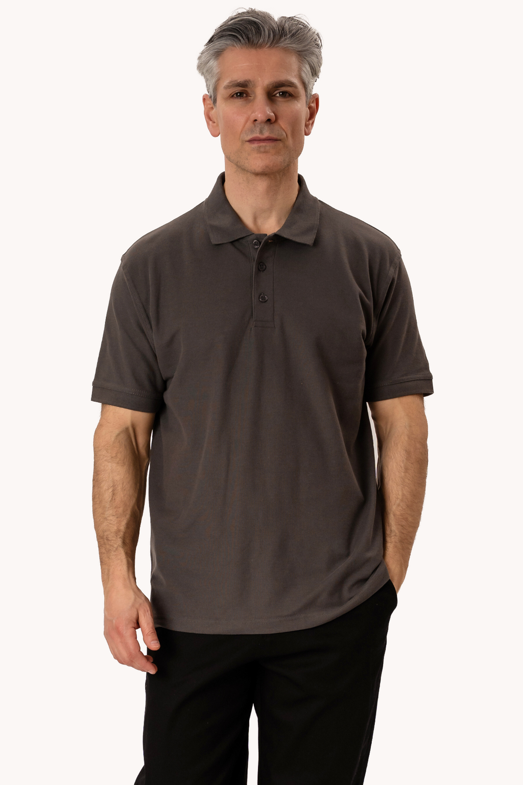 Basic Polo - Gris foncé