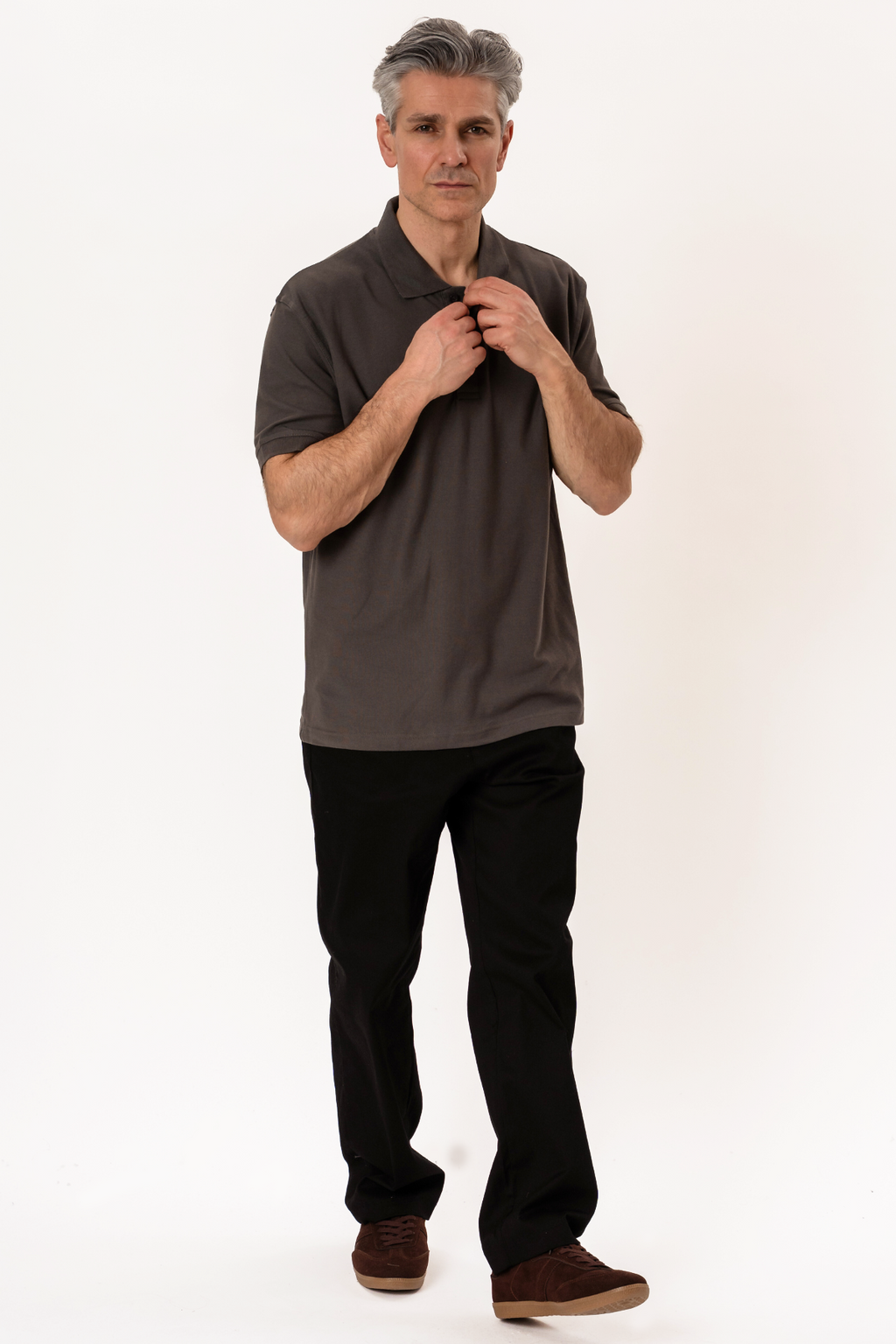Basic Polo - Gris foncé