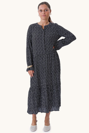 Anna long-sleeved dress - Black