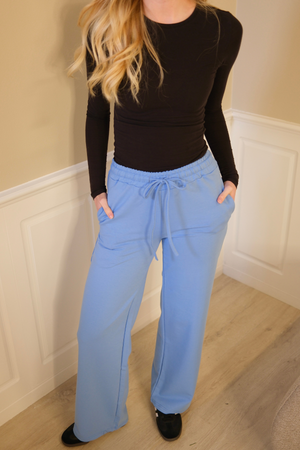Pantalon de survêtement large - bleu clair