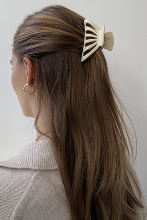 Clip à griffe creuse - ivoire