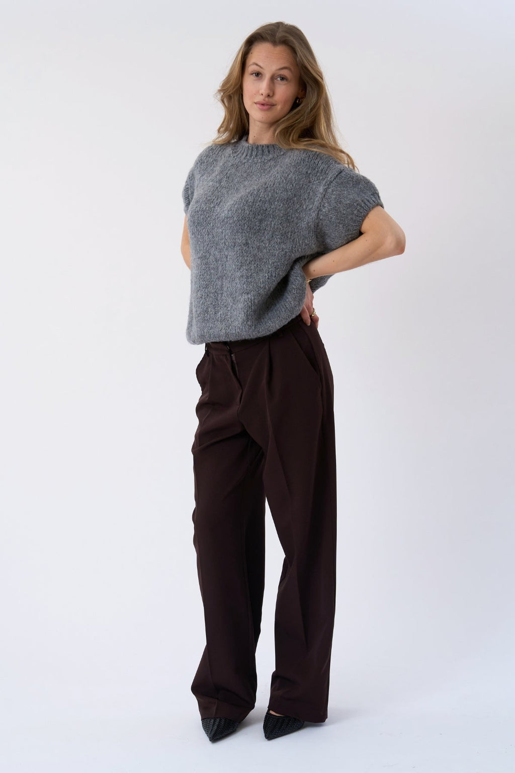 Chloé Tricot à manches courtes - Gris