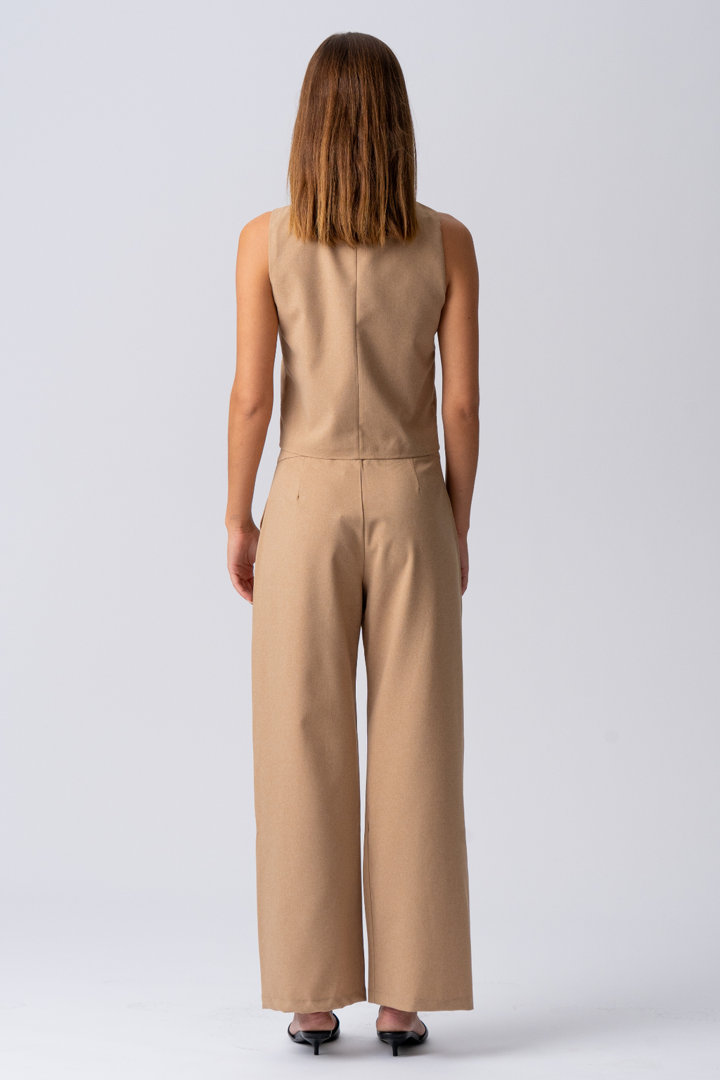 Natalie Vest and Pants (Light Brown) - Package deal