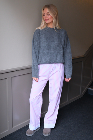 Layla Striped Pants - Rose