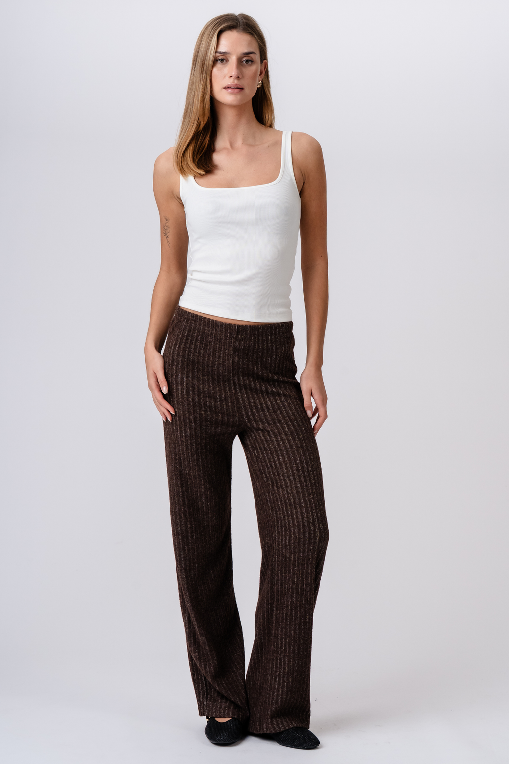 Ivy Knit Pants - Brown