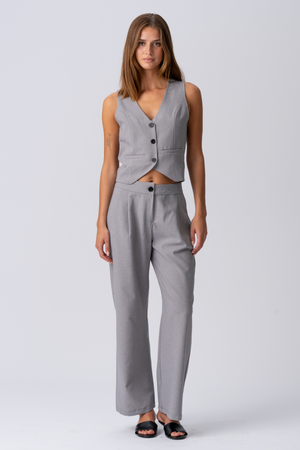 Natalie Vest and Pants (Light Grey) - Package deal