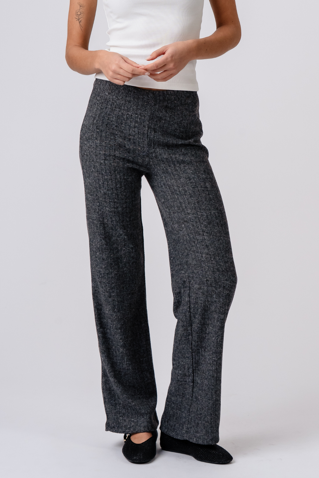 Lierre Tricot Pants -Anthracite