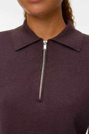 Gold 2/4 Poloneck Pullover - Torte au chocolat