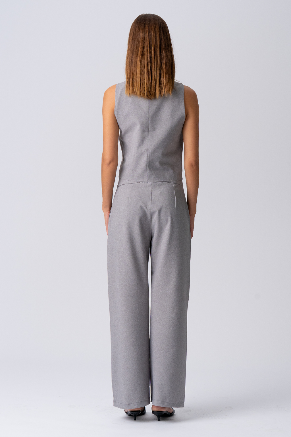 Natalie Vest and Pants (Light Grey) - Package deal