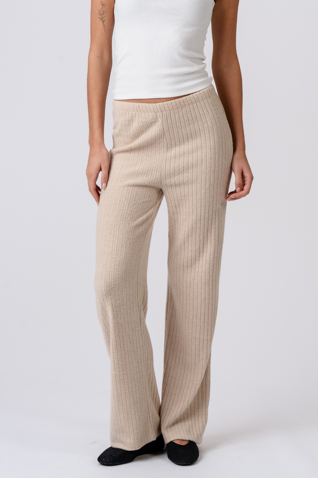 Lierre Tricot Pants -Beige
