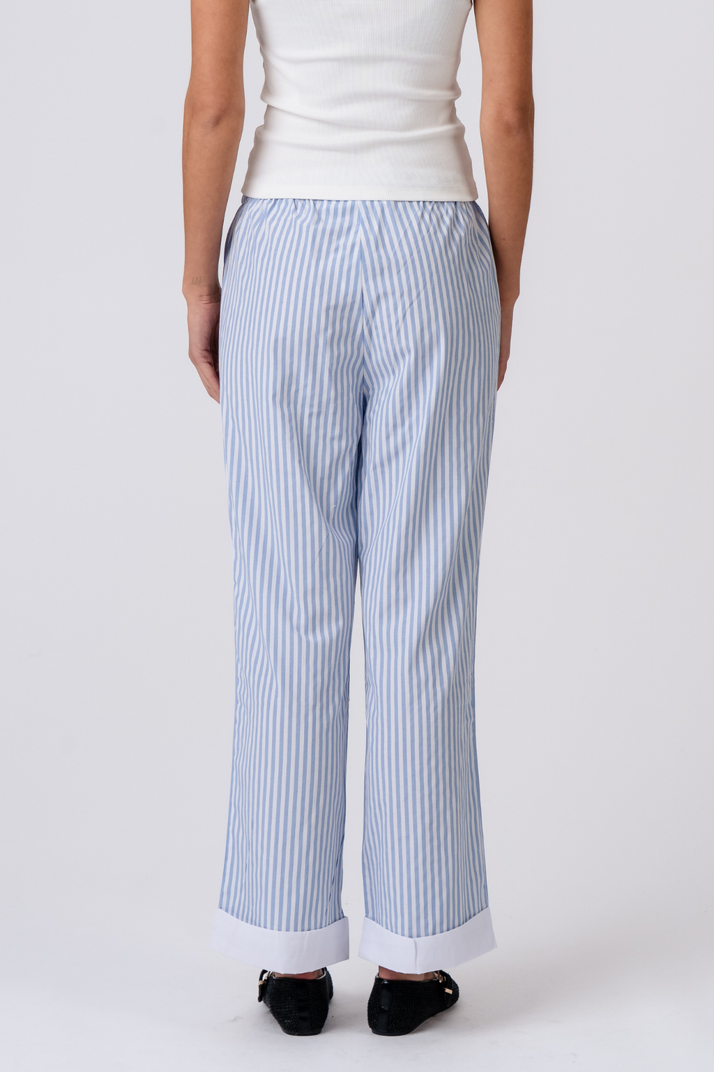Layla Striped Pants - Bleu clair