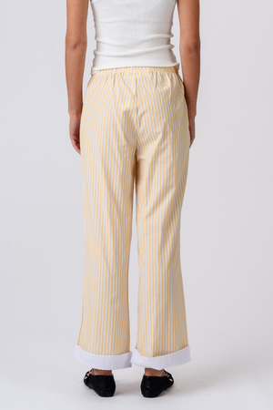 Layla Striped Pants - Jaune