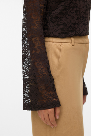 Kanya O-Neck Short Top - Chocolate Torte