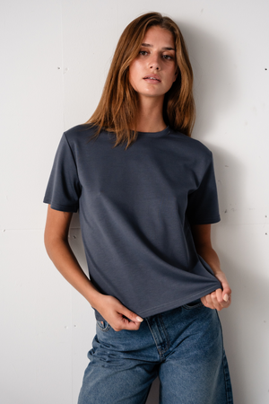 Leah T-shirt lâche - gris