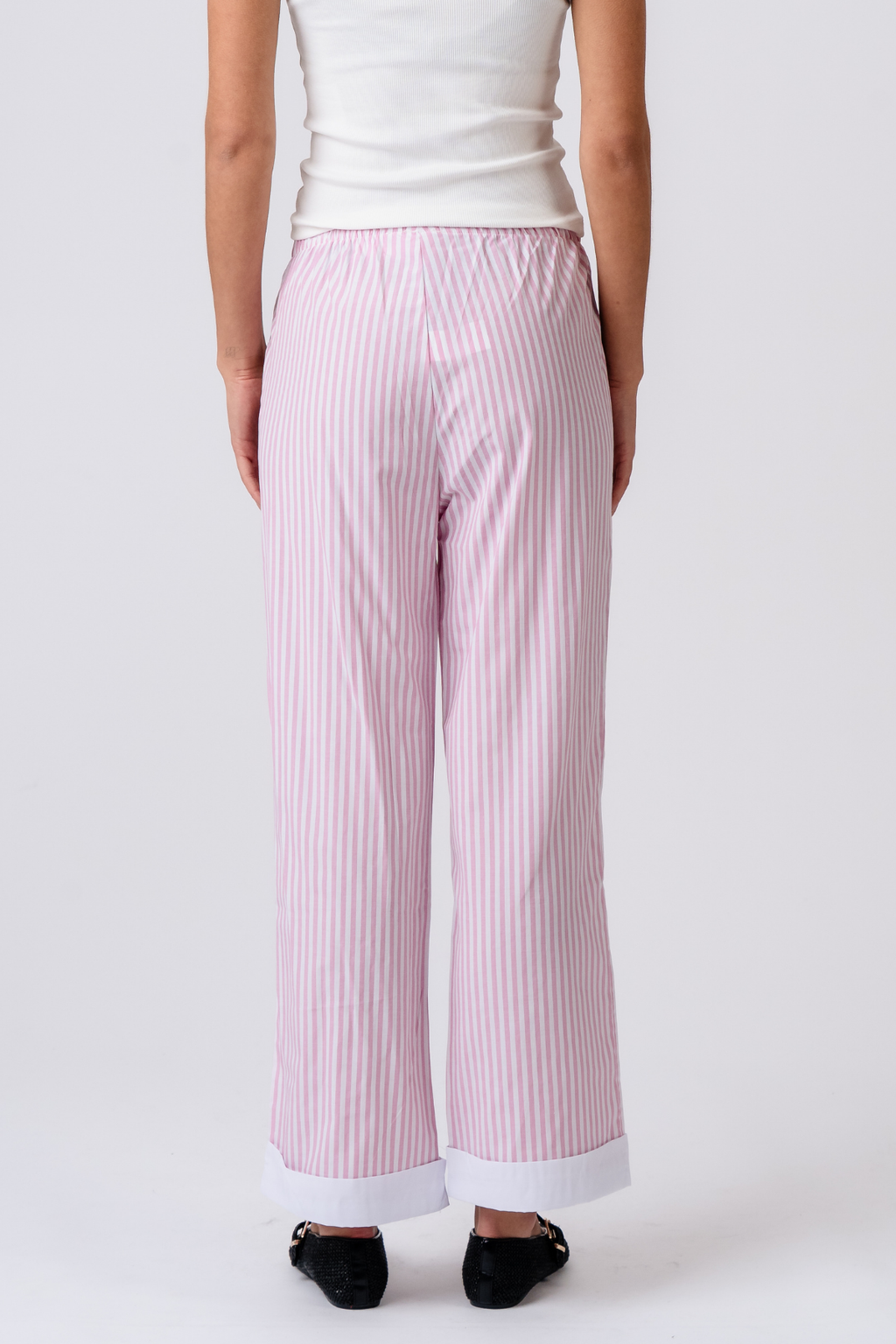 Layla Striped Pants - Rose