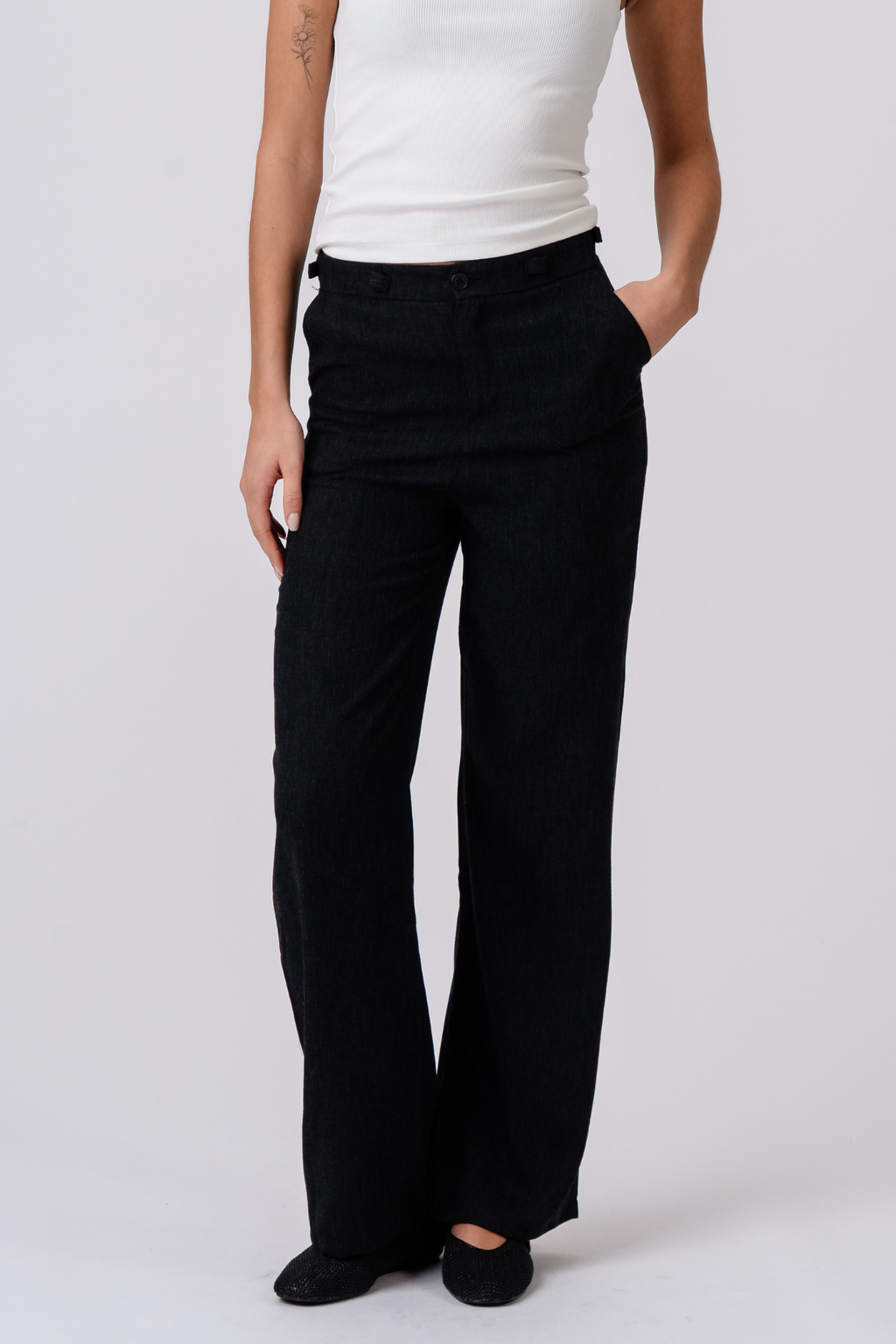 Aya Loose Pants - Black