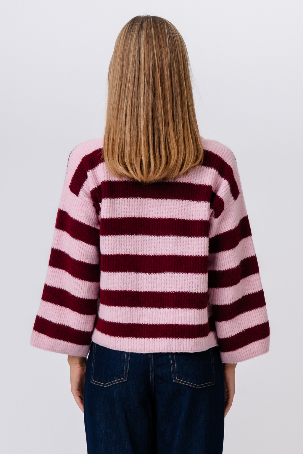 Josie Polo Knit - Rose/Bordeaux