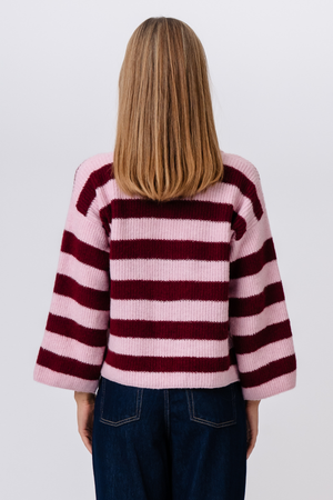 Josie Polo Knit - Rose/Bordeaux