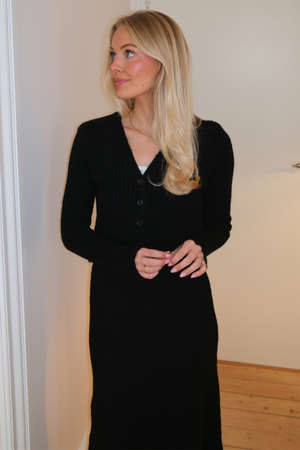 Nova Tie Blouse Knit - Black