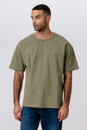 T-shirt Boxfit épais - Olive