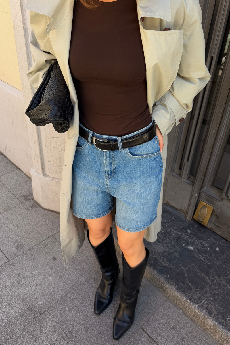 The Original Performance Denim Shorts - Denim bleu moyen (Femme)