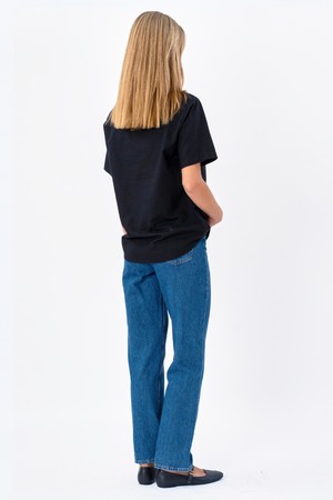 Short Sleeve Linen Shirt - Black
