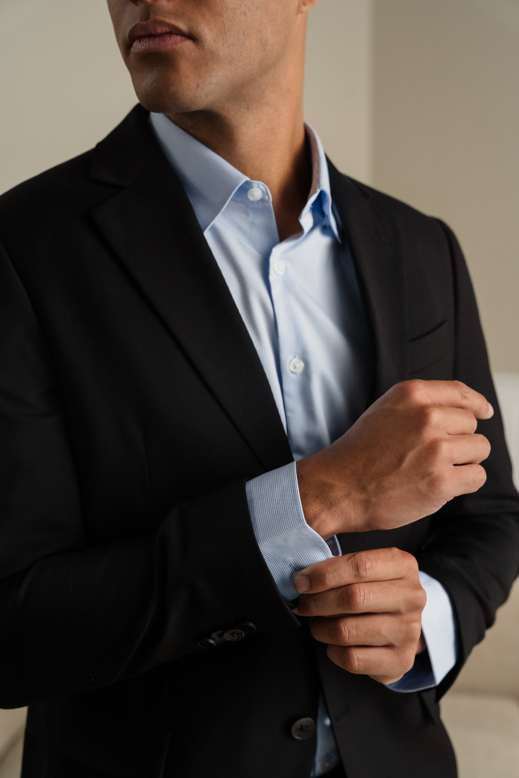 Premium Blazer à un seul poitrine - noir