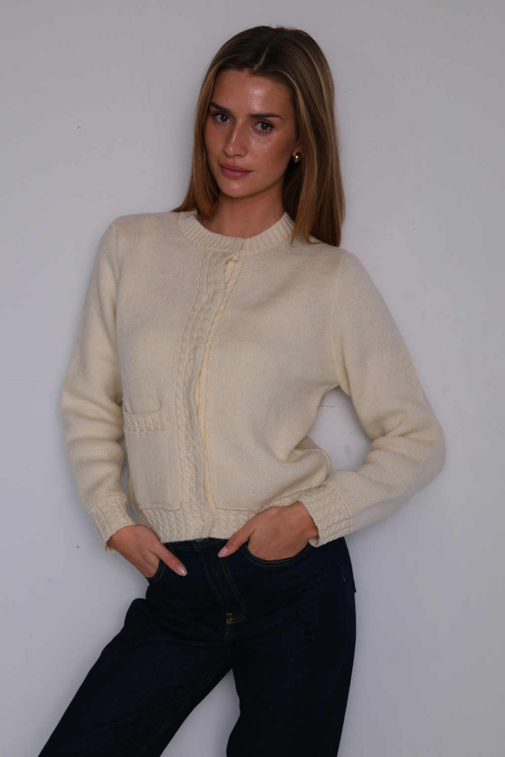 Cardigan en maille Emilie - Beige