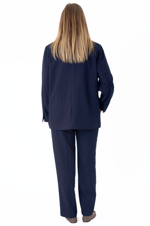 Costume surdimensionné (Navy Pinstripe) - Forme de package