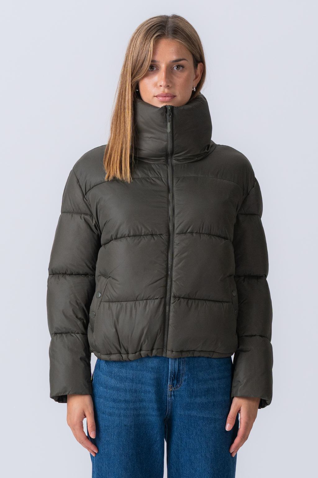 Veste bouffante courte - Olive