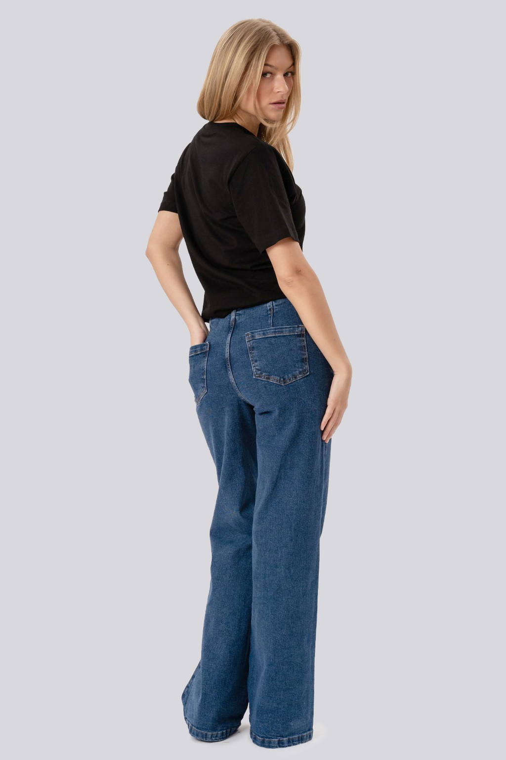 Jean large Miley - Bleu moyen