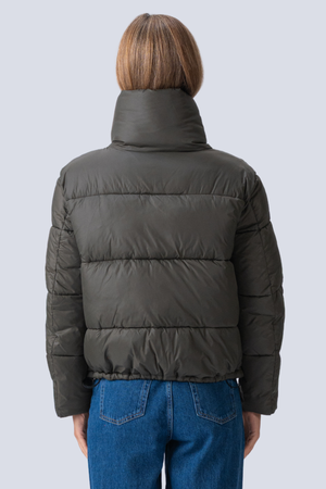 Short Puffer Jacket - Olive