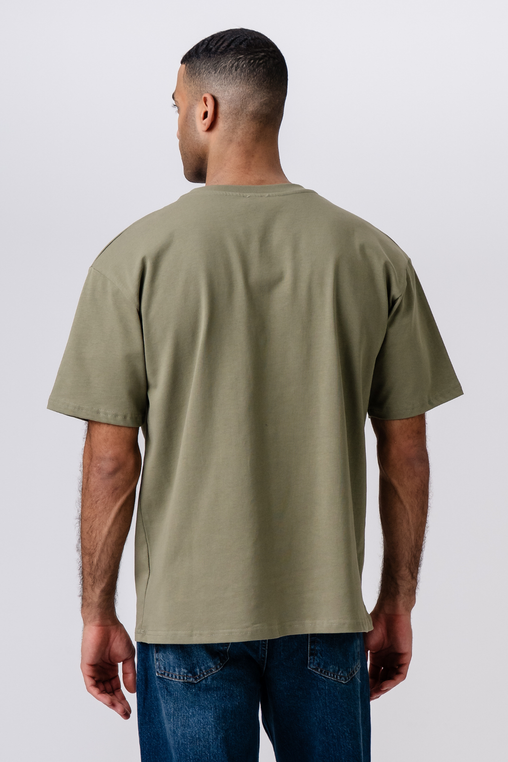 T-shirt Boxfit épais - Olive