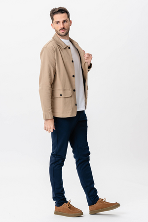 Veste de chemise à serre - Sable foncé